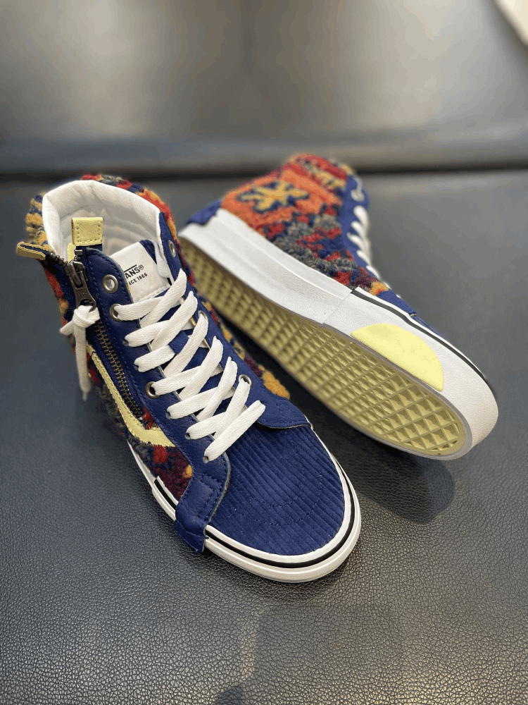 商品Vans|【韩国直邮|包邮包税】万斯[VANS] Sk8-Hi Reissue Cap # Multi Mix 男女共用鞋 #navy peony (VN0A3WM1ABG),价格¥410,第3张图片详细描述