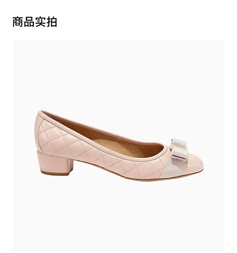 商品Salvatore Ferragamo|SALVATORE FERRAGAMO 女士粉色牛皮蝴蝶结高跟鞋 01-M832-692388,价格¥3408,第4张图片详细描述