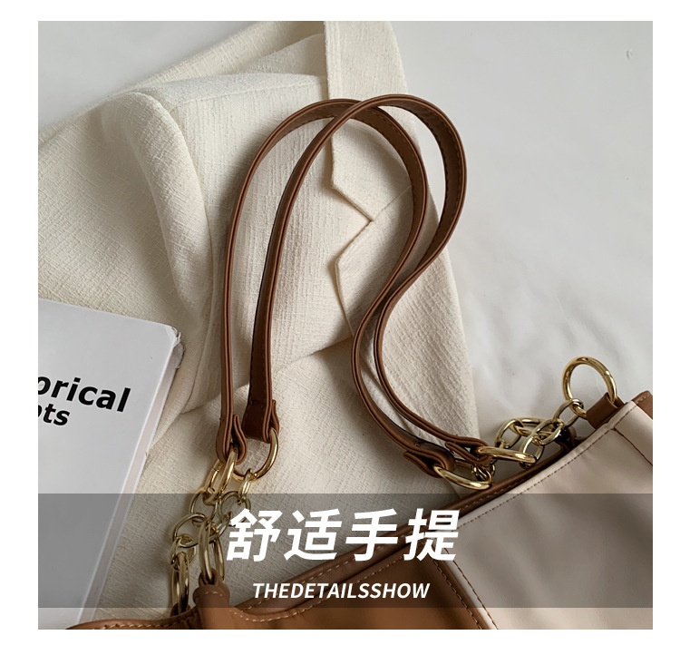 商品[国内直发] GLENVINTEN|格岚云顿大容量拼色包包秋季新款流行百搭通勤包单肩包时尚百搭托特包,价格¥185,第3张图片详细描述