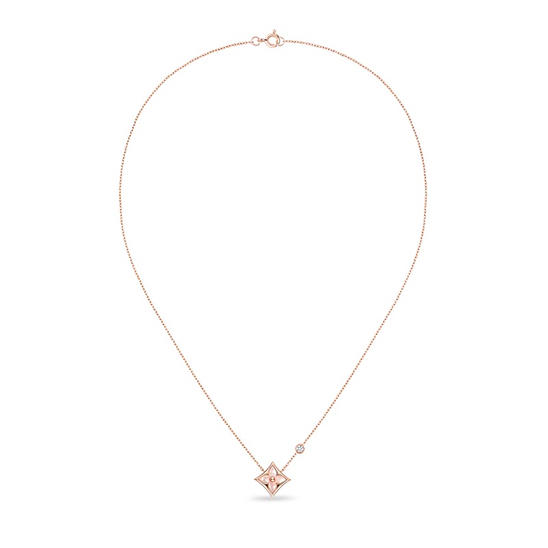 商品Louis Vuitton| 预售2-3周 Louis Vuitton/路易威登 BLOSSOM BB系列 经典款18k金玫瑰金粉红色珍珠母贝钻石项链Q93612,价格¥23524,第2张图片详细描述