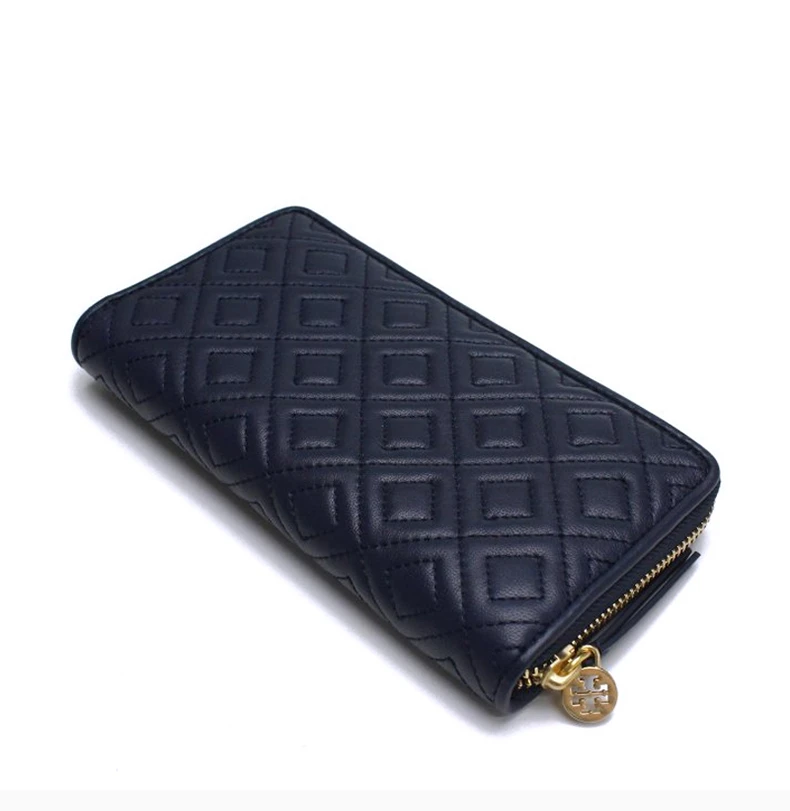 商品Tory Burch|TORY BURCH 女士Fleming系列女士海军蓝色皮革长款钱包 46542-403,价格¥1428,第5张图片详细描述