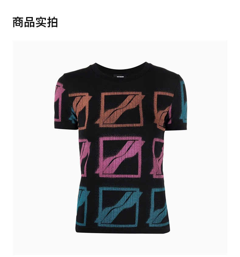 商品We11done|WE11DONE 黑色女士T恤 WD-TT1-21-523-W-BK,价格¥1004,第2张图片详细描述
