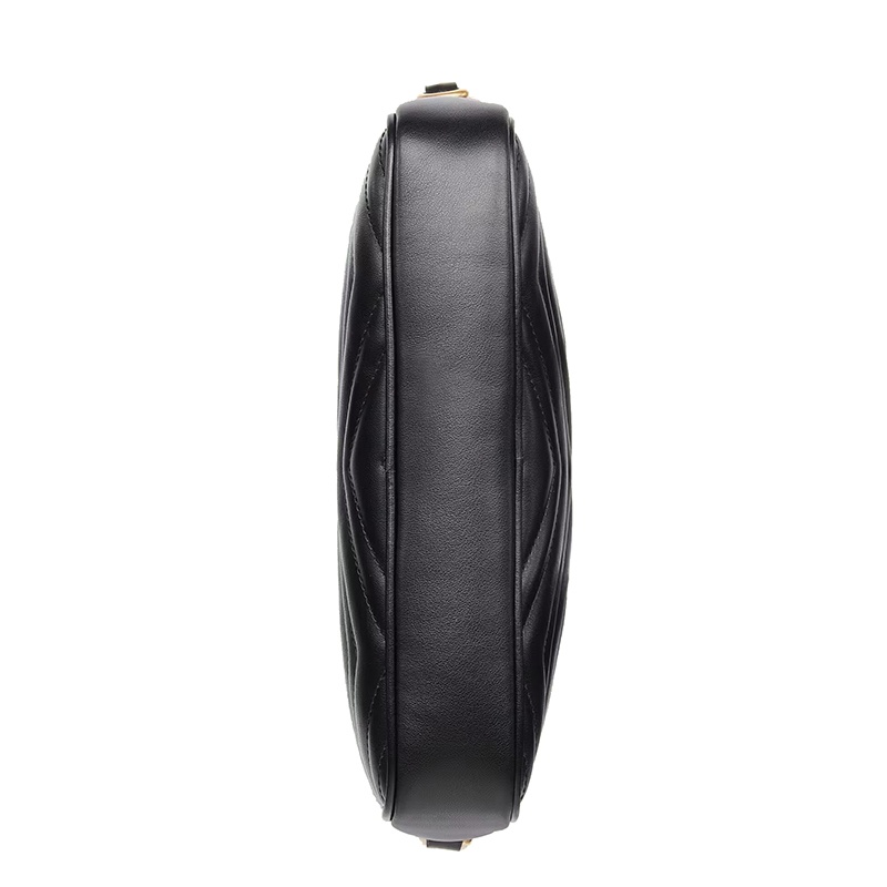 商品Gucci|GUCCI/古驰 22新款 女士黑/白/粉色V型绗缝皮革金扣金链三包合一多功能单肩手拿链条包,价格¥13093,第9张图片详细描述