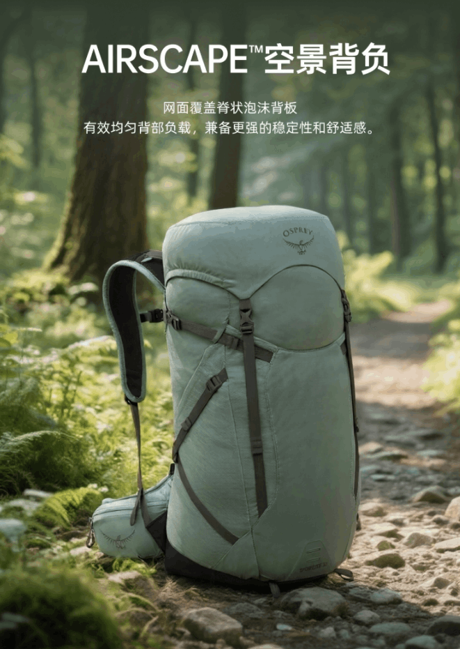 商品Osprey|Sportlite 25L/30L星光户外背包登山徒步背包男女双肩包25新款(香港仓发货）,价格¥1019,第3张图片详细描述