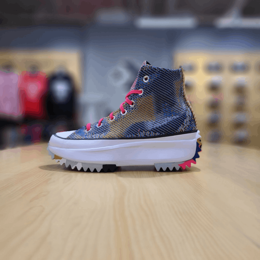商品【预售商品15天发货】 Converse|【韩国直邮|包邮包税】匡威[EYELUCY] 共用 Converse Runstar Hike 针织 网银 up 数码蓝色 高腰 帆布鞋 170249C,价格¥492,第2张图片详细描述