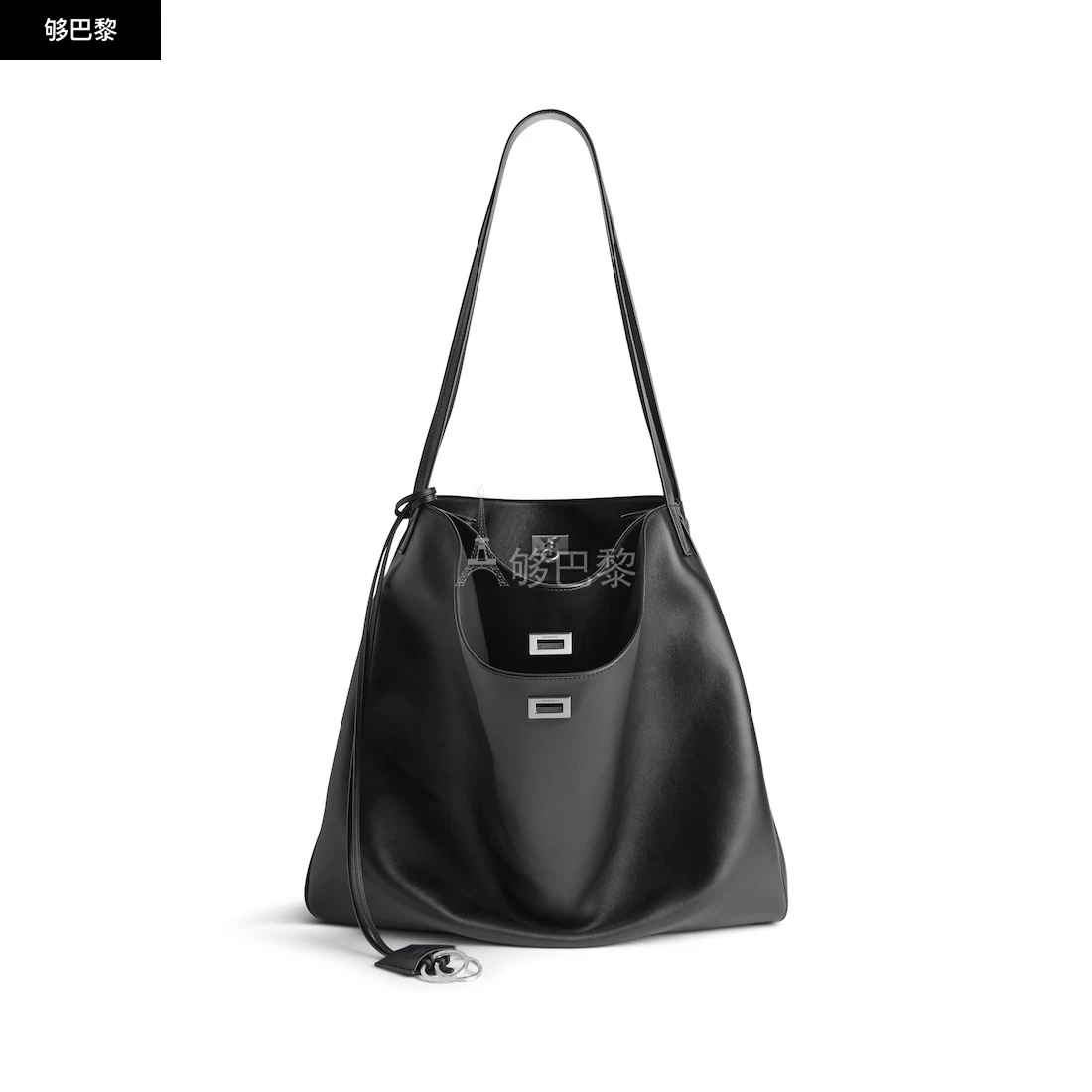 商品Balenciaga|【预售】 巴黎世家 25春夏 男士 单肩包 RODEO竖款托特包 8276642AA4U1000 ,价格¥31208,第4张图片详细描述