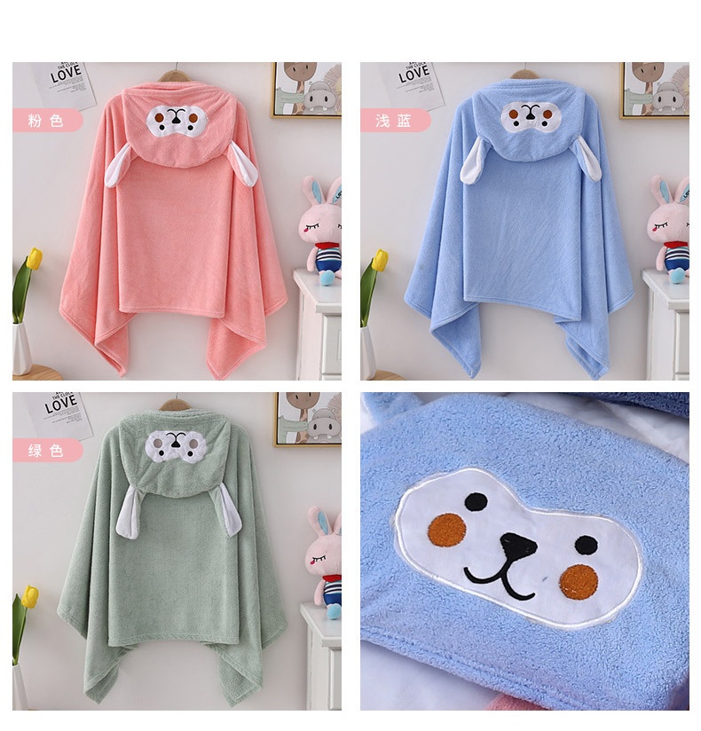 商品[国内直发] INBER|婴蓓INBER儿童连帽珊瑚绒浴巾,价格¥33,第10张图片详细描述