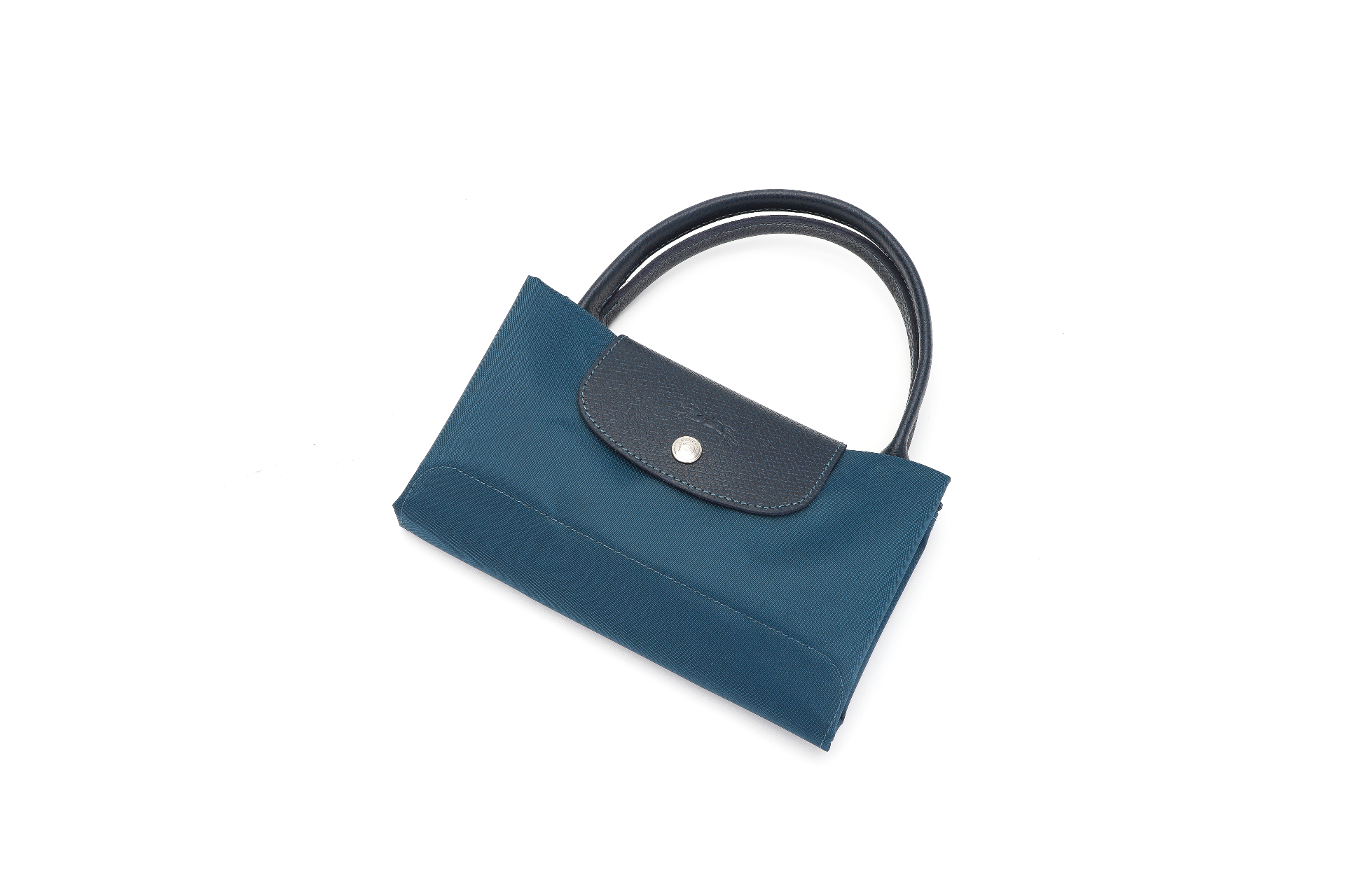 商品[国内直发] Longchamp|珑骧 LONGCHAMP 奢侈品 女士LE PLIAGE GREEN环保系列中号深海蓝色织物短柄可折叠手提包饺子包 1623 919 P57,价格¥852,第6张图片详细描述