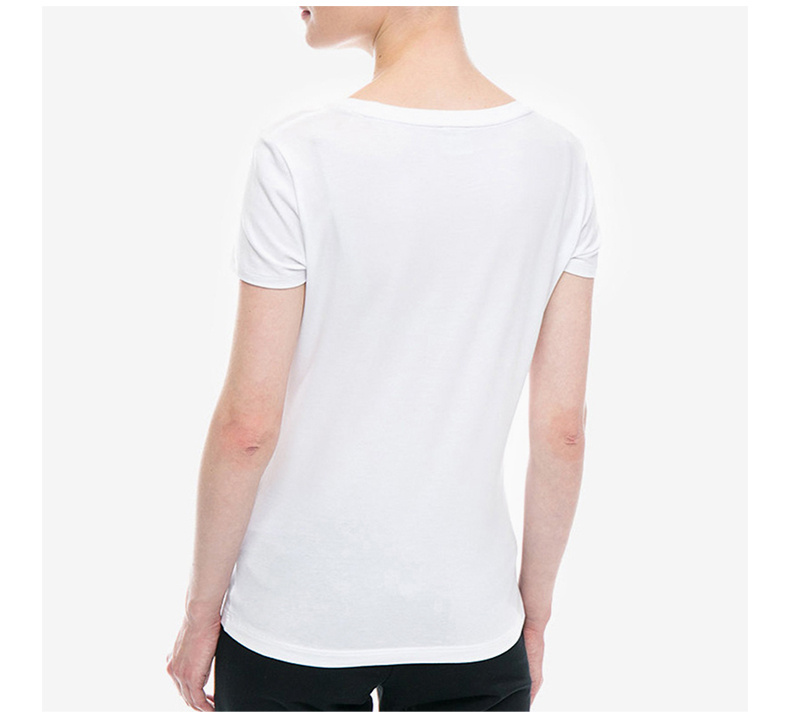 商品Emporio Armani|Emporio Armani 安普里奥 阿玛尼 白色女士短袖T恤 3ZTT85-TJ12Z-1100,价格¥506,第8张图片详细描述