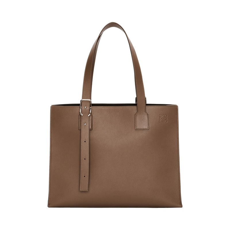 商品Loewe|罗意威 23新款 Buckle Horizo​​ntal男士冬季棕经典小牛皮带扣手提包 B692K96X06-8721,价格¥14365,第4张图片详细描述