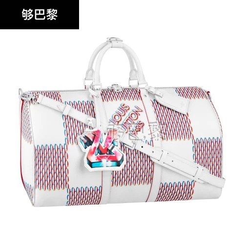 商品Louis Vuitton|【预售】 男士 旅行包 KEEPALL BANDOULIÈRE 50 旅行袋  M20563/MULTICOLOR LVU5DZ2EMUL,价格¥31868,第2张图片详细描述