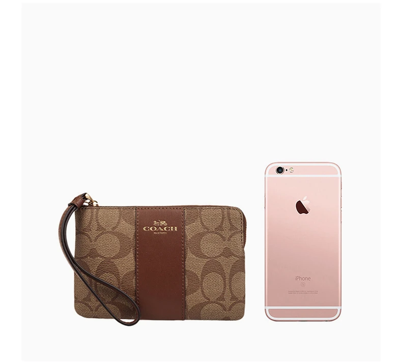 商品[国内直发] Coach|COACH 棕色女士手拿包 F58035IME74,价格¥434,第8张图片详细描述