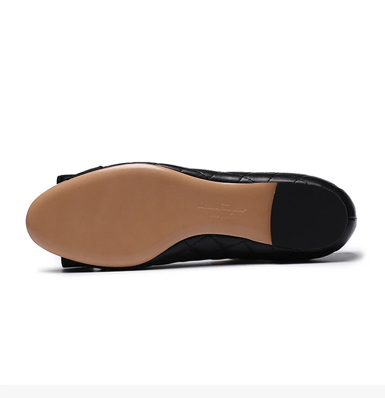 商品Salvatore Ferragamo|Salvatore Ferragamo 菲拉格慕 女士黑色牛皮平底鞋 12-655-0672100,价格¥3659,第8张图片详细描述