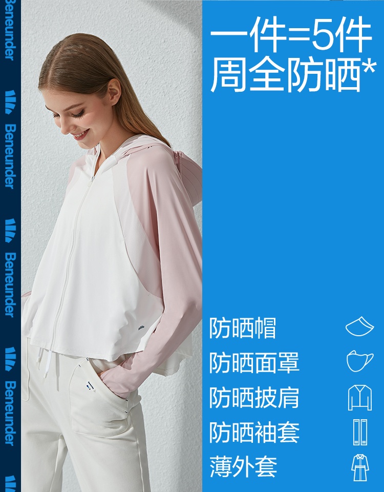 商品[国内直发] Beneunder|蕉下浅息披肩防晒衣防紫外线户外凉感防晒服户外露营薄遮阳短外套,价格¥318,第11张图片详细描述