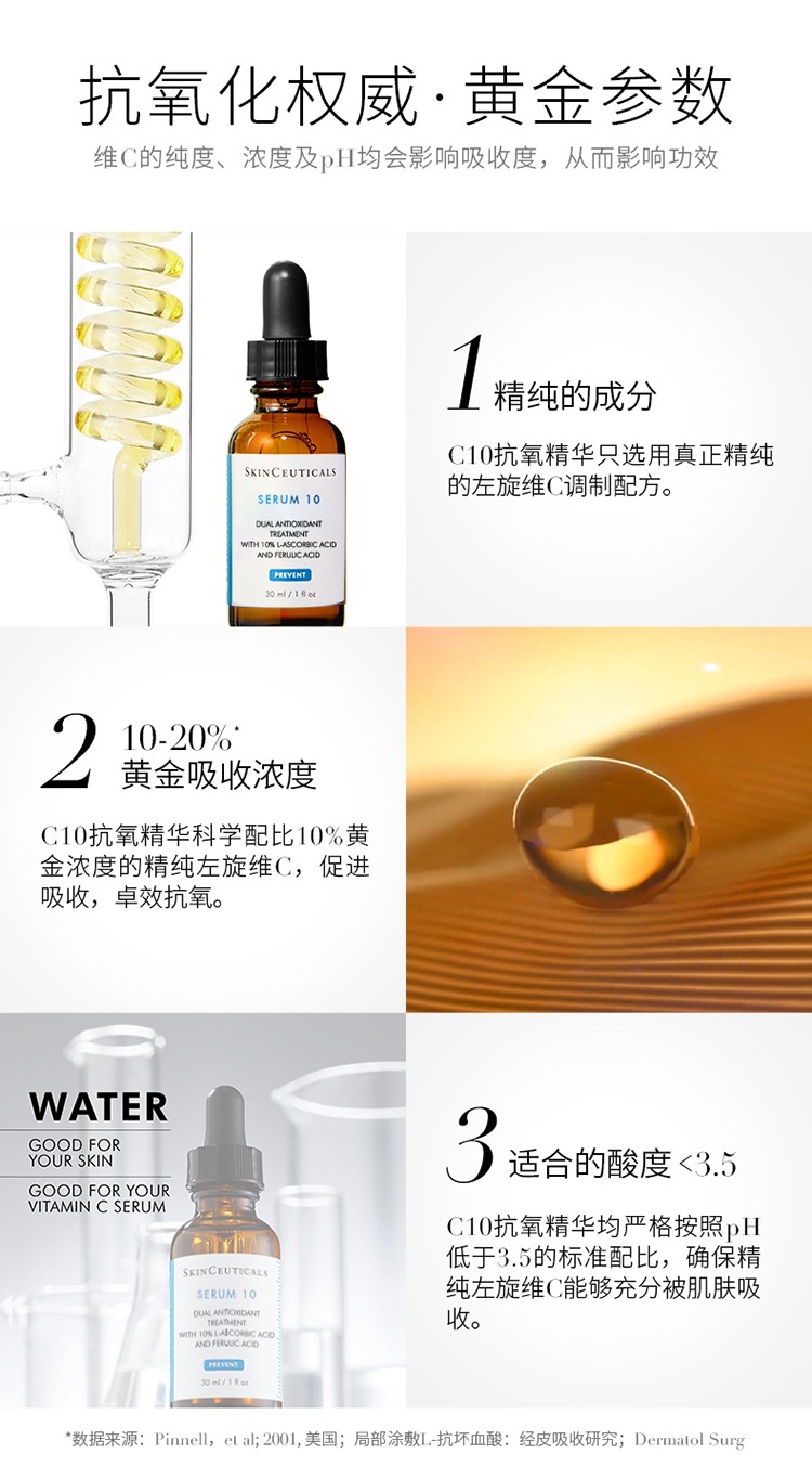 商品SkinCeuticals|SKINCEUTICALS修丽可维生素C温和修护精华液30ml,价格¥620,第3张图片详细描述
