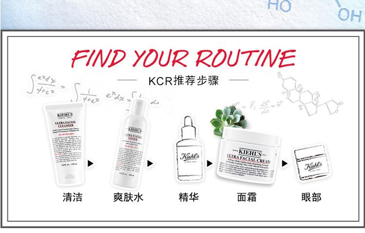 商品Kiehl's|科颜氏 高保湿三件套装 面霜+ 爽肤水+洁面,价格¥651,第6张图片详细描述