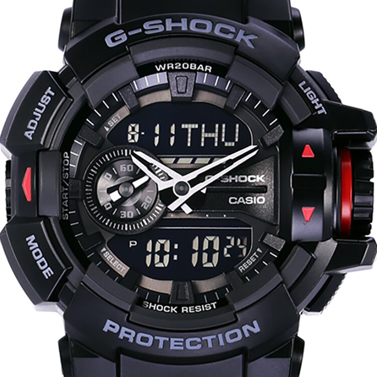 商品[国内直发] Casio|卡西欧（CASIO） G-SHOCK系列男表GA-400-1B-黑色-GA-400-1B,价格¥987,第4张图片详细描述