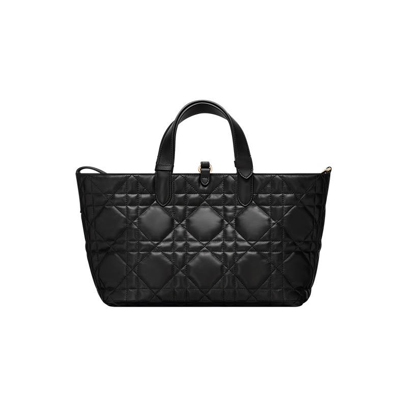 商品Dior|迪奥 23新款 TOUJOURS女士中号黑色牛皮革藤格纹手提包 M2821OSHJ_M900,价格¥27480,第3张图片详细描述