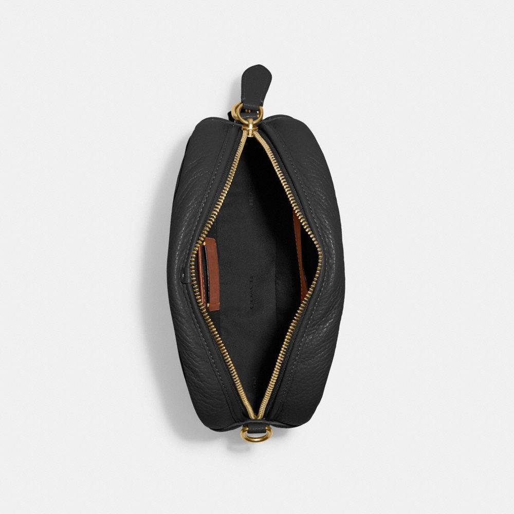 商品[国内直发] Coach|COACH女包蔻驰斜挎包奢侈品女士黑色23号��牛皮革拉链旋锁相机包中号宽肩带礼物送女友C7956 B4/BK,价格¥1696,第5张图片详细描述