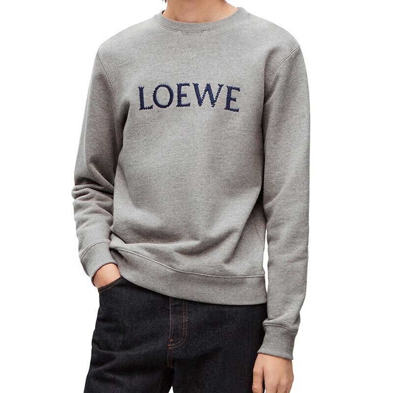 商品Loewe|罗意威（LOEWE）男士混色灰色棉质刺绣卫衣,价格¥4507,第3张图片详细描述