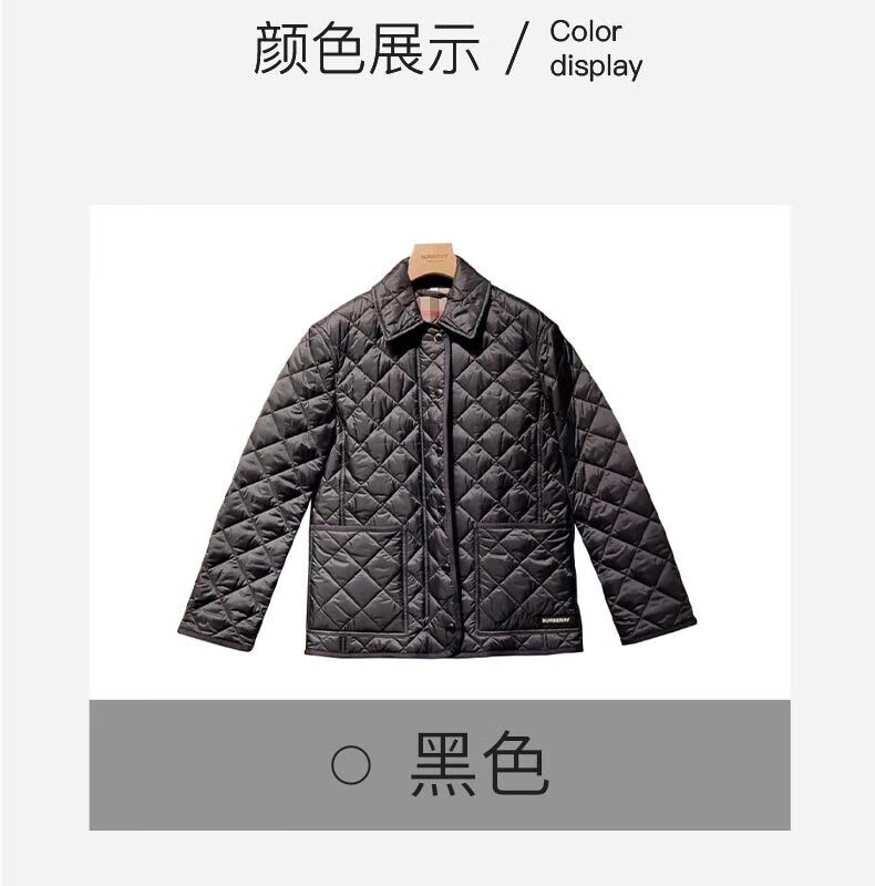 商品Burberry|现货 BURBERRY/博柏利 女士黑色聚酰胺贴袋按扣开襟棉服 80841941/80914431,价格¥3077,第3张图片详细描述