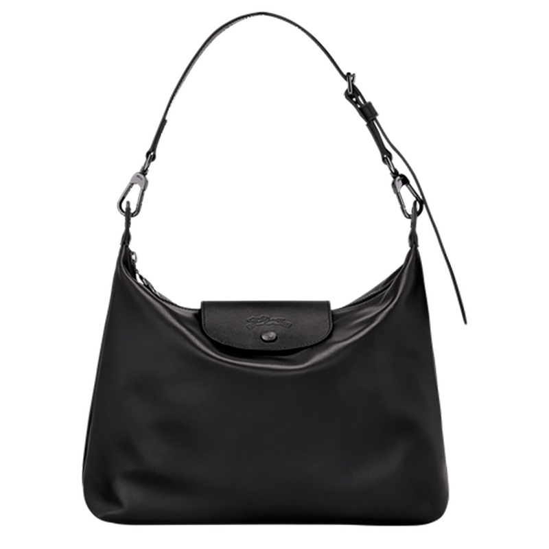 商品Longchamp|珑骧（longchamp）色小牛皮单肩包经典款送女友礼物 黑色,价格¥3845,第4张图片详细�描述