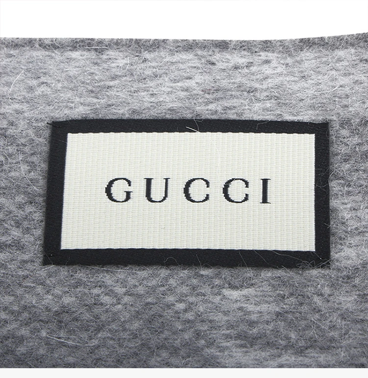商品Gucci|GUCCI 女士灰色围巾 570603-3G200-1768,价格¥1417,第8张图片详细描述