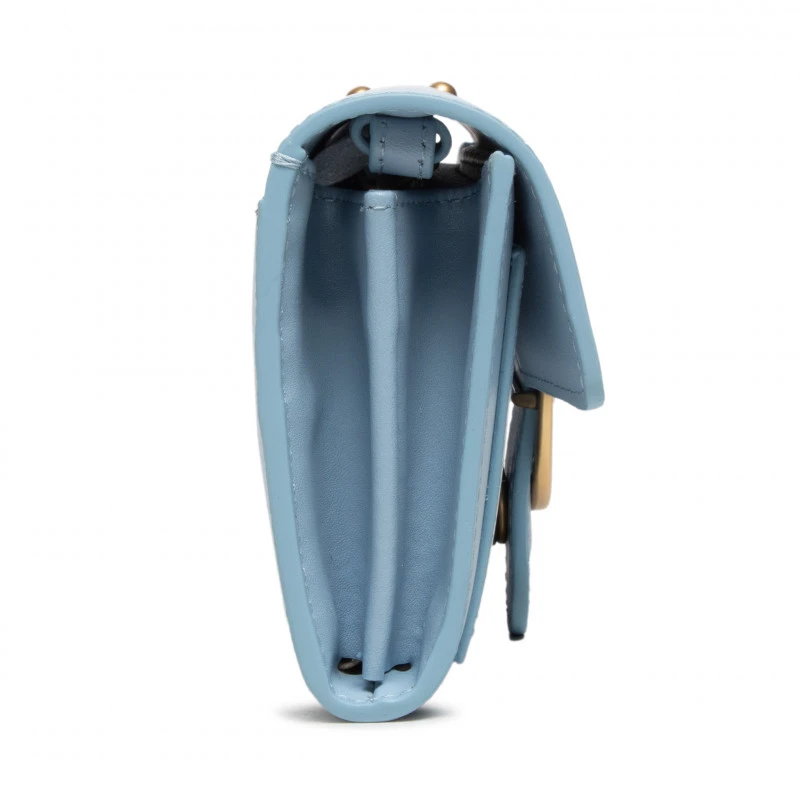 商品PINKO|PINKO 女士浅蓝色皮革单肩包 1P22JM-Y7SPE57Q,价格¥742,第4张图片详细描述