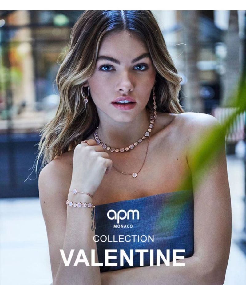 商品[国内直发] apm Monaco|apm MONACO 粉母贝心相连可调节手链女士情侣银手饰 PB4381XNAC,价格¥1477,第2张图片详细描述