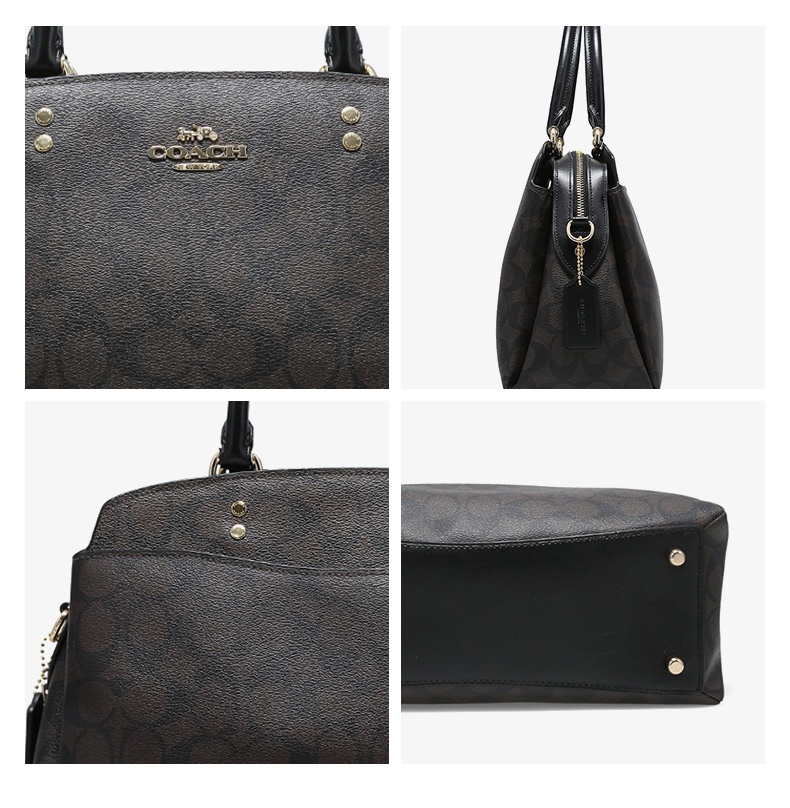 商品[国内直发] Coach|Coach 奥莱款大号女士PVC配皮单肩手提戴妃包 91495IMAA8,价格¥1837,第7张图片详细描述