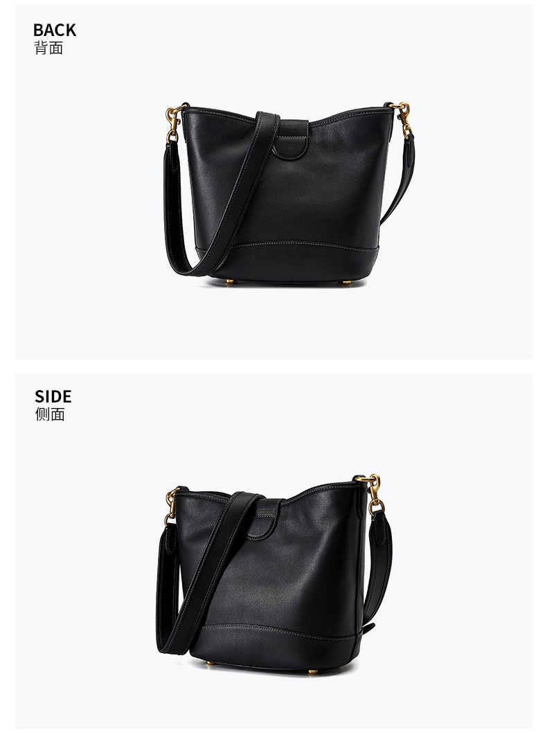 商品[国内直发] Coach|蔻驰斜挎包COACH 奢侈品女士专柜款TALI水桶包中号单肩包皮质礼物送女友 CA112 B4/BK,价格¥1248,第4张图片详细描述