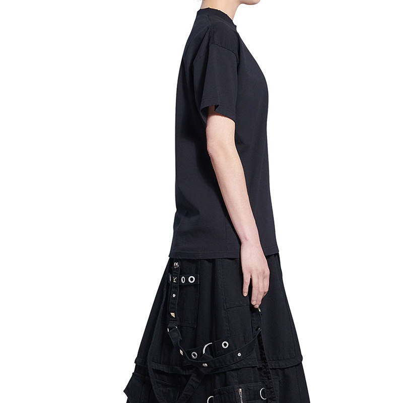 商品Balenciaga|Balenciaga/巴黎世家  SLIME FIT系列  女士黑色棉质短袖T恤,价格¥4199,第6张图片详细描述