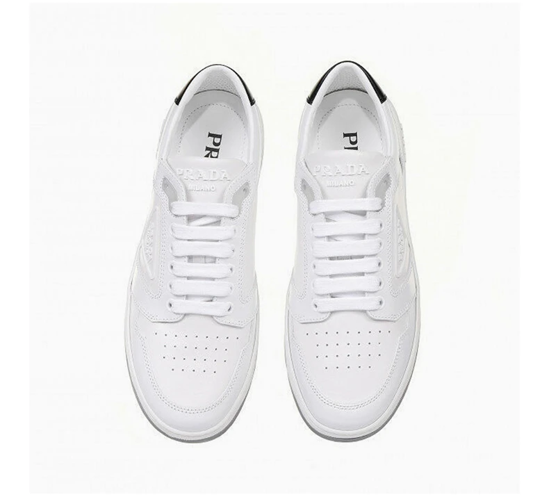 商品[国内直发] Prada|PRADA 女士白色皮革系带休闲运动鞋 1E790M-3LJ6-F097W,价格¥10841,第7张图片详细描述
