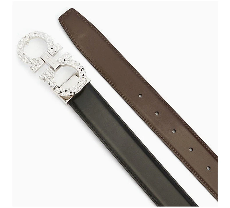 商品Salvatore Ferragamo|SALVATORE FERRAGAMO 男士腰带黑色 0750179【包装随机，部分无包装盒】,价格¥2704,第7张图片详细描述