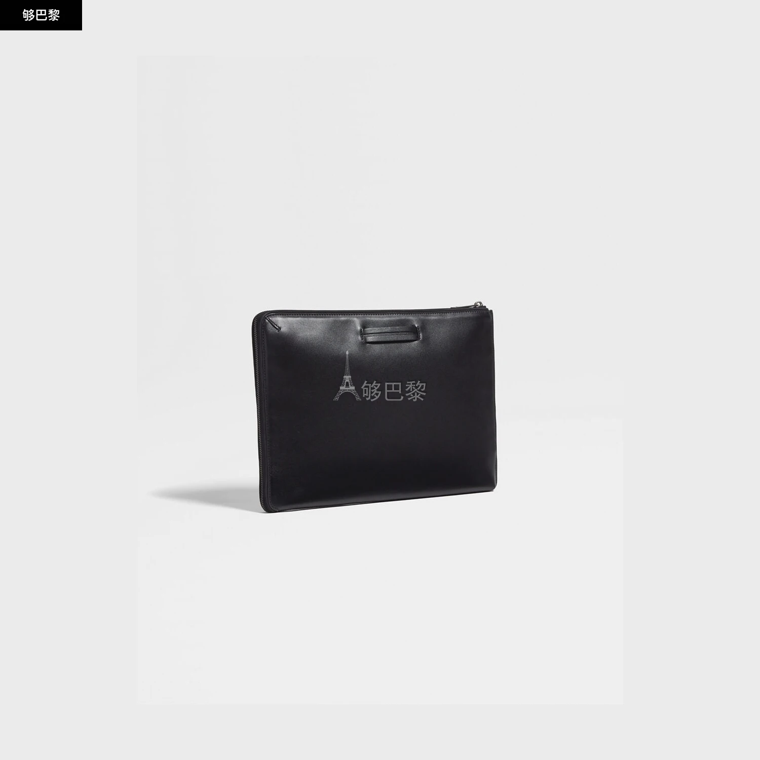 商品Zegna|【预售】 杰尼亚 25春夏 男士 手拿包 Black Leather Portfolio LHGRN-C2275Z-NER,价格¥15138,第5张图片详细描述