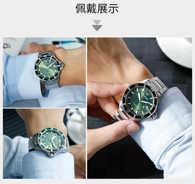 商品[国内直发] Emporio Armani|ARMANI阿玛尼手表欧美时尚运动防水钢带计时男表AR11361,价格¥2020,第4张图片详细描述