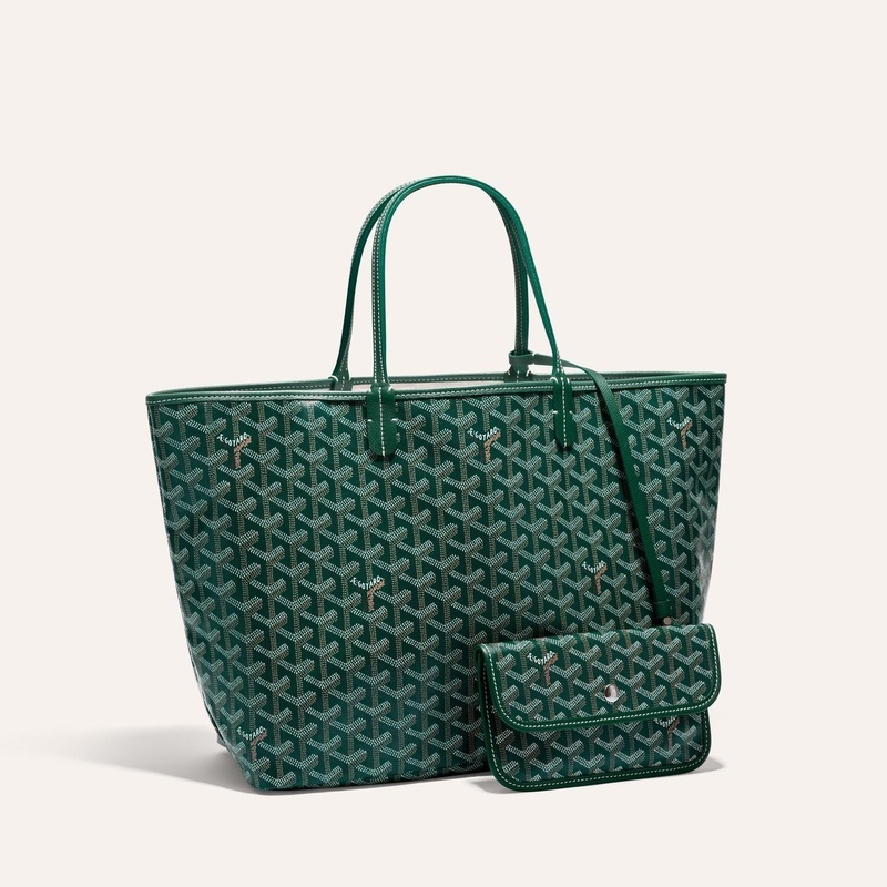 商品Goyard|高雅德 Saint Louis PM男女黑色帆布/小牛皮手提包 STLOUIPMLTY01CL03P（十色可选）,价格¥13567,第17张图片详细描述