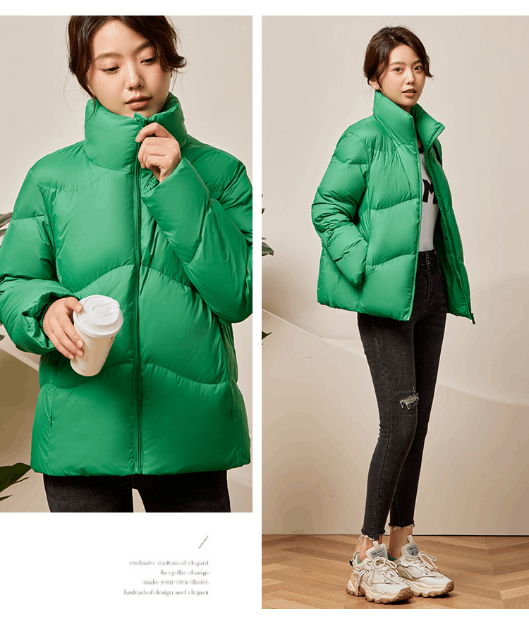 商品[国内直发] ROBINHOOD|罗宾汉立领轻薄时尚羽绒服-R228Y5419-绿色,价格¥281,第10张图片详细描述