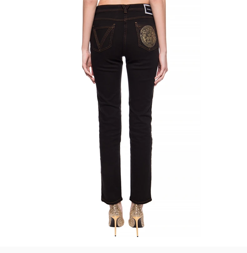 商品Versace|VERSACE 范思哲 女士黑色牛仔裤 A85443-A232772-A8008,价格¥2802,第7张图片详细描述