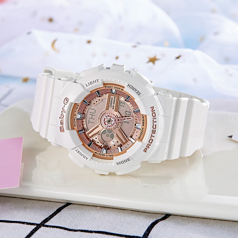 商品[国内直发] Casio|卡西欧经典白玫瑰金baby-g ,价格¥901,第1张图片详细描述