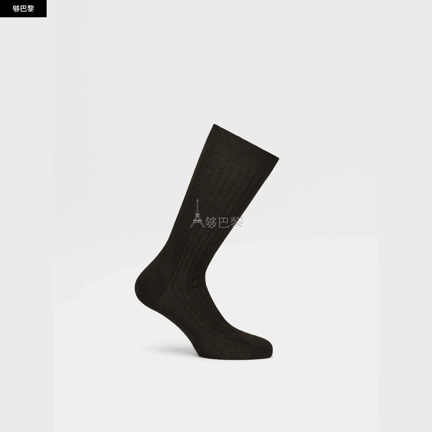 商品Zegna|【预售】 杰尼亚 24秋冬 男士 袜子 Black Cotton Socks N4V40-010-001,价格¥677,第5张图片详细描述