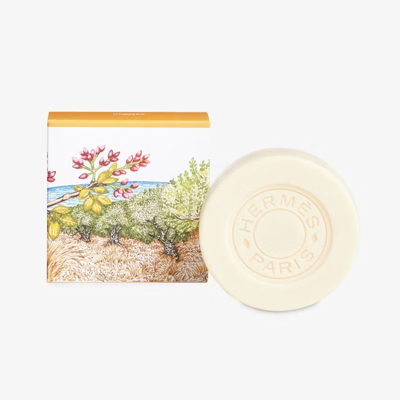 商品Hermes|爱马仕西苔岛花园香皂 100g 清洁肌肤芳香围绕,价格¥209,第2张图片详细描述
