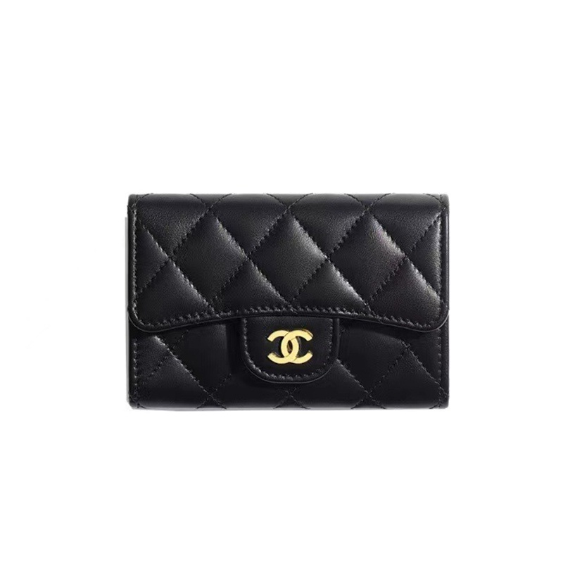 商品Chanel|【现货】香奈儿 经典款 女士黑色小羊皮CF双C金扣LOGO卡包钱包AP0214Y01295C3906,价格¥5346,第2张图片详细描述