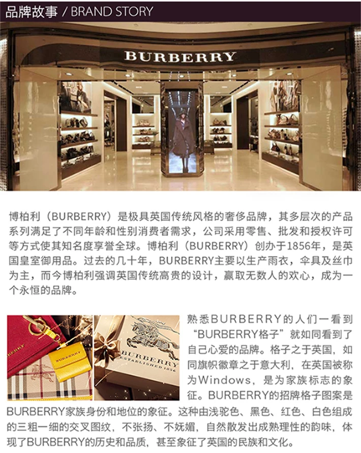 商品[国内直发] Burberry|Burberry 博柏利 女士蓝色pvc格纹单肩手提包 3939899,价格¥4544,第15张图片详细描述