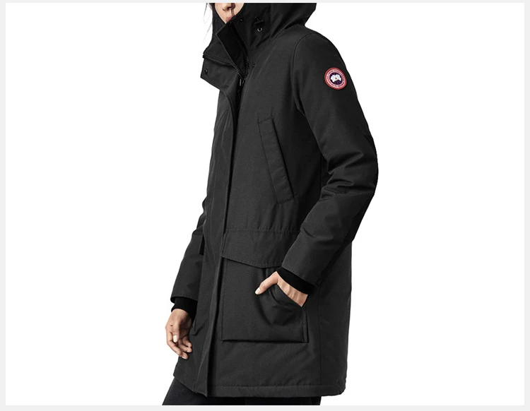 商品Canada Goose|Canada Goose 加拿大鹅 女士鸭绒黑色中长款羽绒服 5807L-BLACK,价格¥4409,第6张图片详细描述