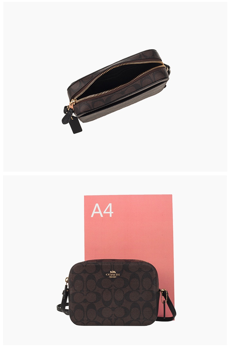 商品Coach|COACH 奥莱款迷你女士PVC配皮单肩斜挎相机包 91677IMAA8,价格¥1142,第5张图片详细描述
