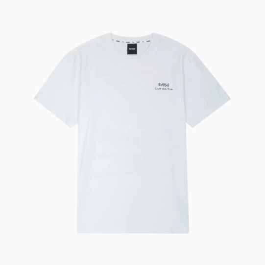 商品Evisu|【享贝家】（国内现货-QD）Evisu 福神 彩色笑脸图案 宽松圆领短袖T恤  男女同款 白色 ET2UTS861WH,价格¥130,第2张图片详细描述