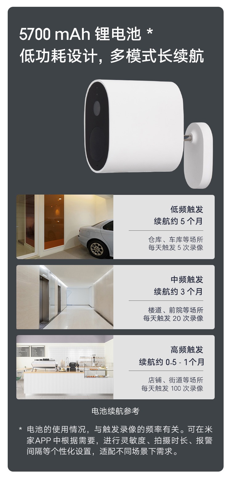 商品[国内直发] XIAOMI|小米室外摄像机 电池版 低功耗 手机查看 家用 无线监控摄像头 1080P 看家 智能夜视 人形侦测 对讲变声,价格¥427,第13张图片详细描述