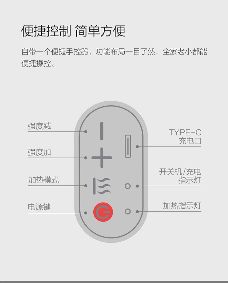 商品[国内直发] MOMODA|摩摩哒按摩热敷多功能颈枕 恒温热敷 无线便携 立体支撑 高�频振动 灰色,价格¥199,第16张图片详细描述