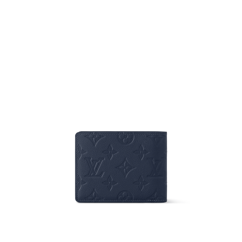 商品Louis Vuitton|【预售十天】路易威登 25新款 Multiple男士海军蓝老花小牛皮短款钱包 M14787,价格¥5507,第6张图片详细描述